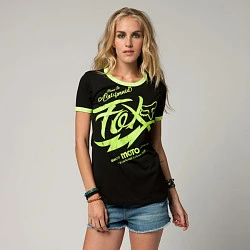 Fox Girls Winning Run Ringer Tee футболка женская, черный