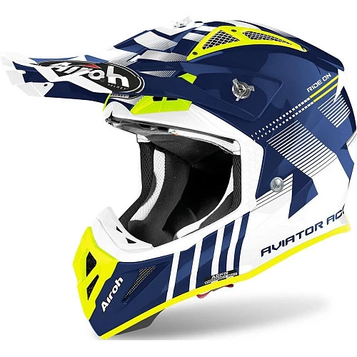 Airoh Aviator Ace Nemesi Blue шлем внедорожный, синий