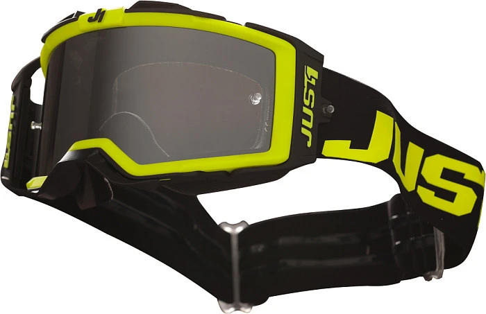 Just1 Nerve Absolute Black Yellow Fluo мотоочки, тонированная линза
