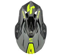 Just1 J18 Pulsar Fluo Yellow-Grey-Black Matt шлем кроссовый