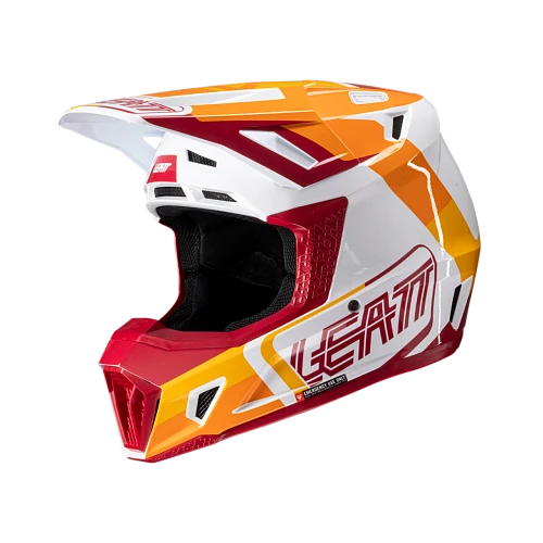 Leatt Kit Moto 7.5 V25 Ruby шлем кроссовый + Velocity 4.5 мотоочки