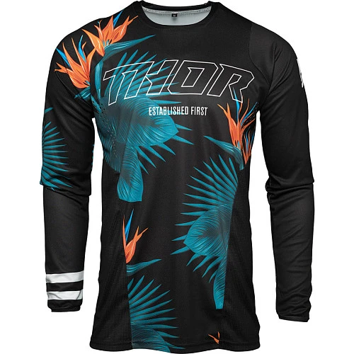 Thor Pulse 2021 Tropix Black White джерси