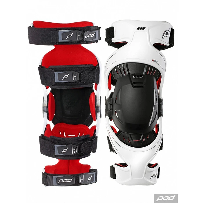 POD K300 MX защита коленей, бело-красный