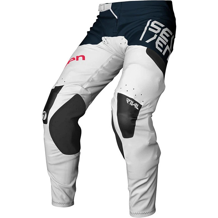 Seven Rival Rampart White/Navy мотоштаны