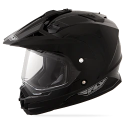 Fly Racing Trekker Solid шлем мотард, черный матовый