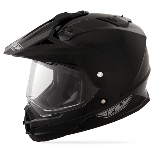 Fly Racing Trekker Solid шлем мотард, черный матовый
