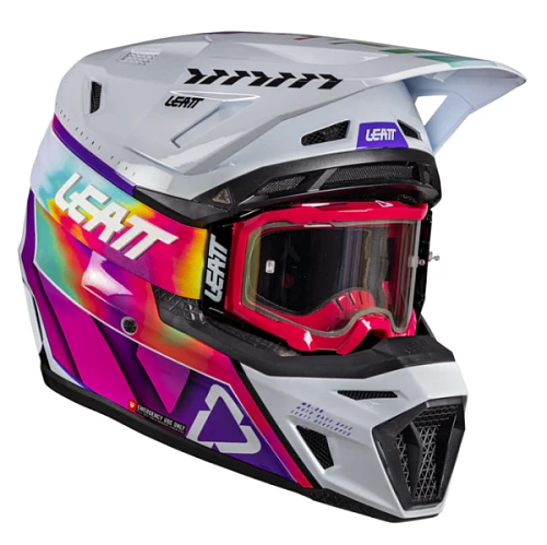 Leatt Kit Moto 8.5 V26 Pinata шлем кроссовый + Velocity 5.5 мотоочки