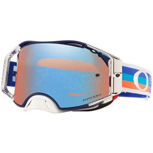 Oakley Airbrake TLD PreMix мотоочки, сине-оранжевый, синяя линза