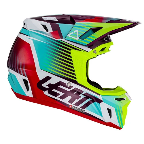 Leatt Kit Moto 8.5 V23 Neon шлем кроссовый + Velocity 5.5 мотоочки