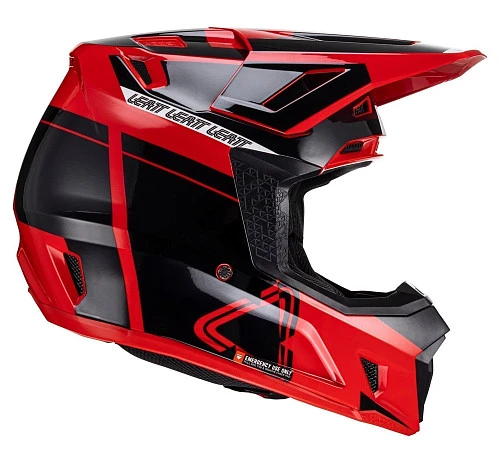 Leatt Kit Moto 7.5 V24 Red шлем кроссовый + Velocity 4.5 мотоочки