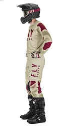 Fly Racing Kinetic K221 2021 комплект, бежево-бордовый