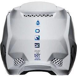 Fox Racing V3 Solids White/Silver шлем кроссовый