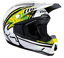 Шлем Thor Quadrant Splatter (бело-черный/зеленый)