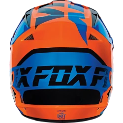 Fox Racing V1 Mako шлем кроссовый, оранжево-синий