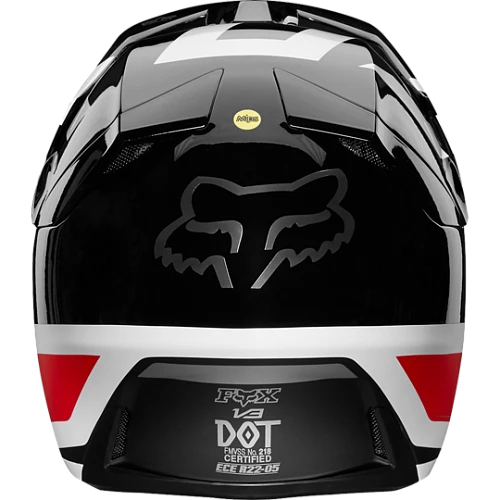 Fox Racing V3 Preest LE шлем кроссовый, черно-красный