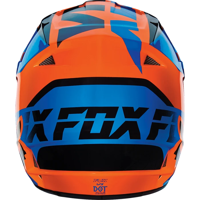 Fox Racing V1 Mako шлем кроссовый, оранжево-синий