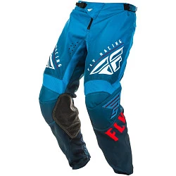 Fly Racing Kinetic K220 2020 мотоштаны, бело-сине-красный