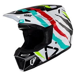 Leatt Kit Moto 8.5 V23 Tiger шлем кроссовый + Velocity 5.5 мотоочки