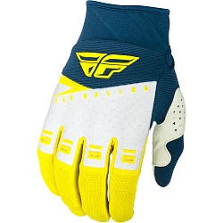 Fly Racing F-16 2019 мотоперчатки детские, бело-желто-синий