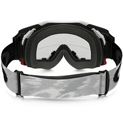 Oakley Airbrake (Roll-Off) Solid мотоочки черно-белый, прозрачная линза (57-990)