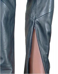 First L502 Кожаные брюки с резинкой, женские, черный