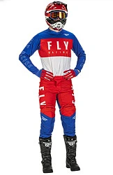 Fly Racing F-16 2022 мотоштаны, красно-бело-синий