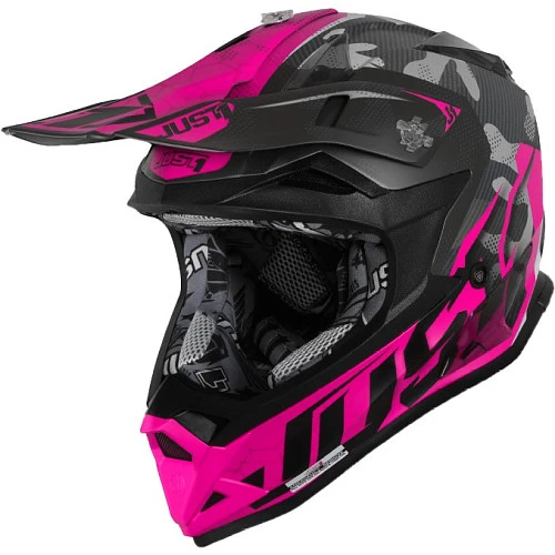 Just1 J32 Swat Camo Pink  Fluo шлем детский, розово-черный
