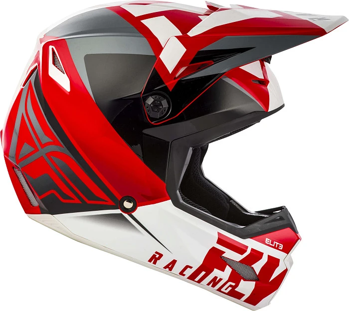 Fly Racing Elite Vigilant шлем кроссовый, красно-черный