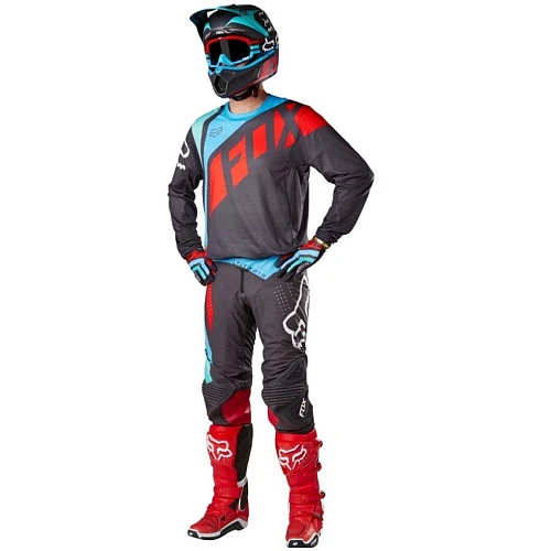 Fox Racing Flexair Seca комплект, серо-красный