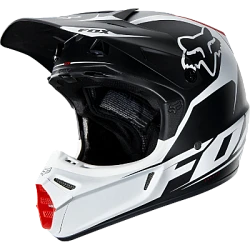 Fox Racing V3 Fathom Matte шлем кроссовый, черно-белый