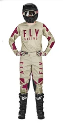 Fly Racing Kinetic K221 2021 комплект, бежево-бордовый