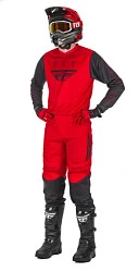 Fly Racing F-16 2021 комплект подростковый, красно-черный