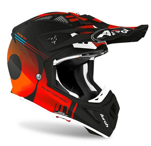 Airoh Aviator Ace Nemesi Orange Matt шлем внедорожный, оранжевый матовый