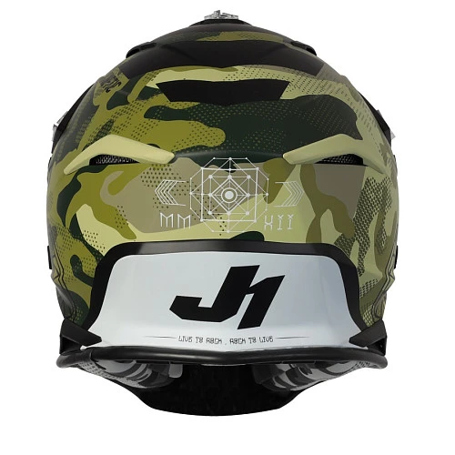 Just1 J39 Kinetic шлем кроссовый, хаки-черный камуфляж