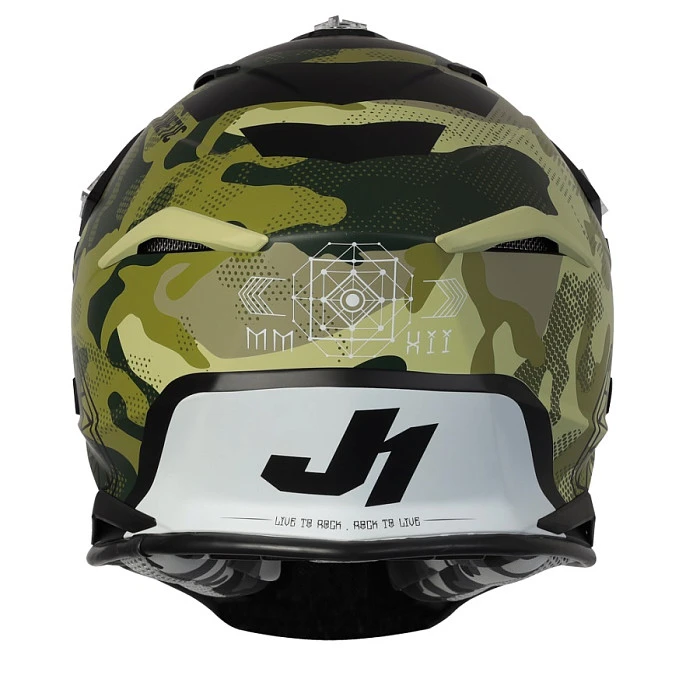 Just1 J39 Kinetic шлем кроссовый, хаки-черный камуфляж