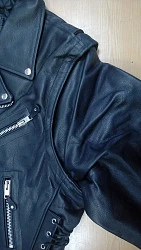 First M773 BFL Косуха мужская жесткая кожа 1,5мм, с отстегивающимися рукавами, XS-3XL