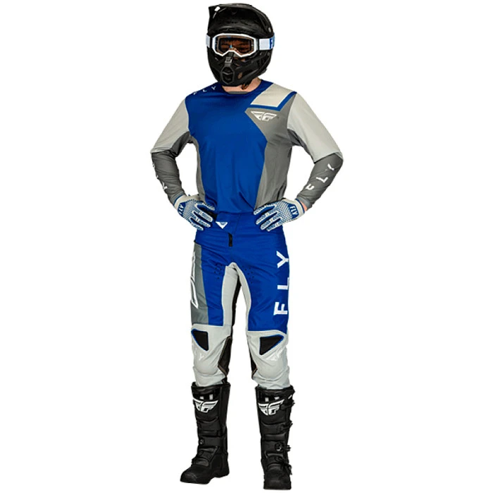Fly Racing Kinetic Jet комплект, сине-серый