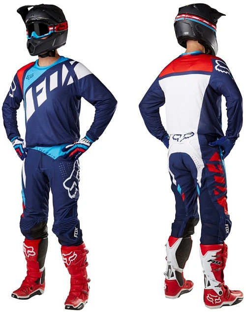 Fox Racing Flexair Seca мотоштаны, темно-синий