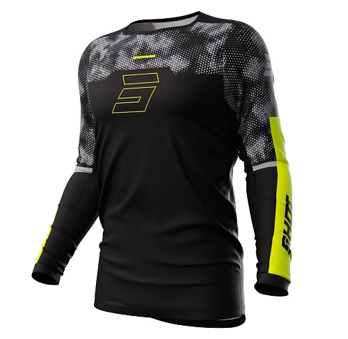 Shot Contact Patrol Black Neon Yellow джерси