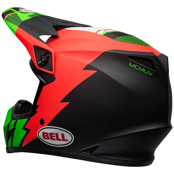 Bell MX-9 Mips Strike Matte Infrared/Green/Black шлем кроссовый