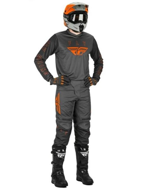 Fly Racing F-16 2021 комплект подростковый, серо-оранжевый