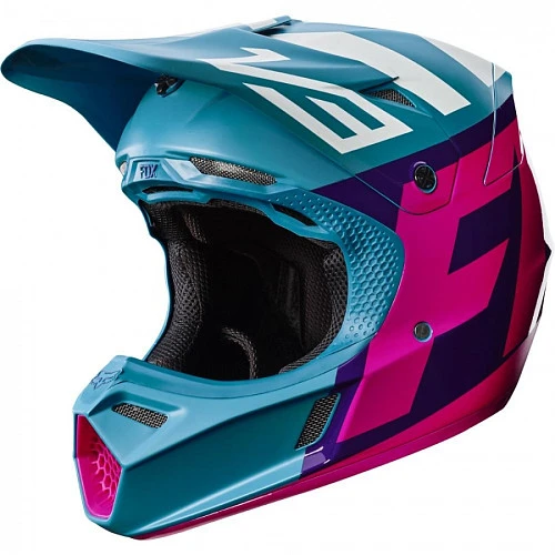 Fox Racing V3 Creo шлем кроссовый, бирюзово-розовый