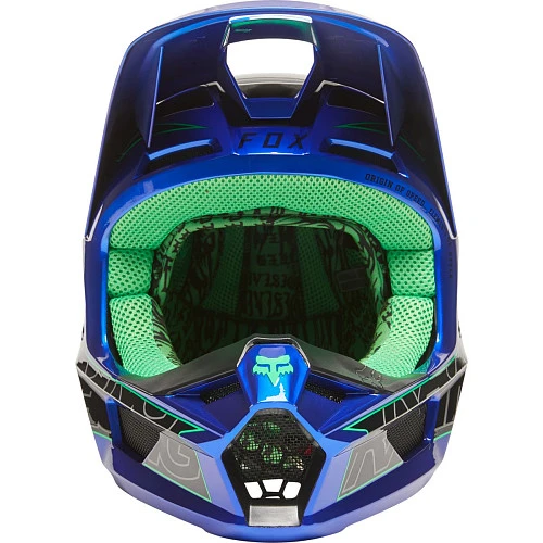 Fox Racing V1 Peril 2022 Blue шлем кроссовый