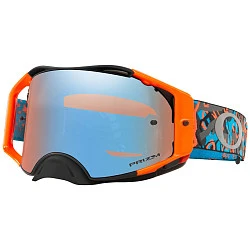 Oakley Airbrake MX Camo Vine Night мотоочки, оранжево-синий, синяя линза