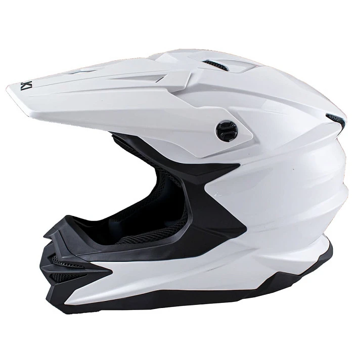 Ataki JK801A Solid шлем кроссовый, белый глянцевый