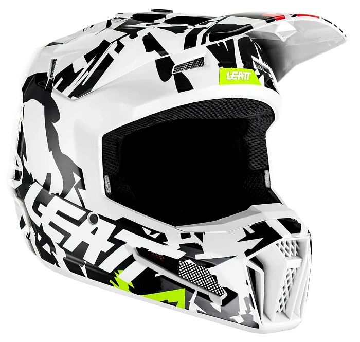 Leatt Moto 3.5 Junior Zebra шлем подростковый