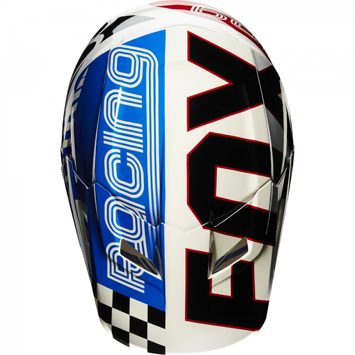 Fox Racing V1 Fiend шлем кроссовый, сине-красно-белый