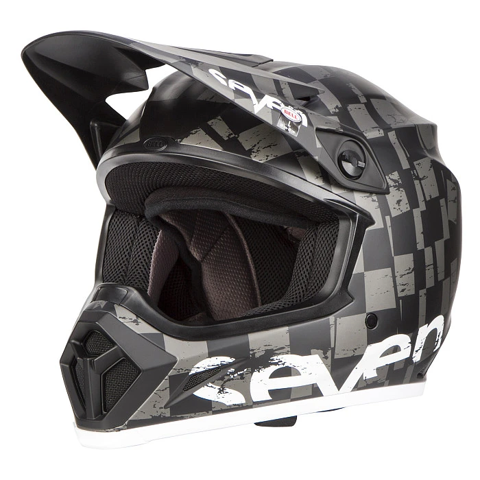 Bell MX-9 Mips Seven Checkmate шлем кроссовый, серо-черный матовый
