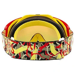 Oakley Crowbar Camo мотоочки, красно-желтый, оранжевая линза (OO7025-75)