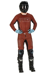 Fly Racing Kinetic Fuel джерси, кирпично-черный